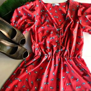 Peppermint Blue jay dress